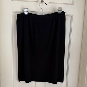 Misook Elegant Black A-Line Skirt